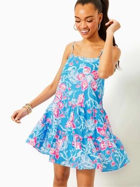 NWT Lilly Pulitzer Small Alessia Cotton Dress in Bahamian Rhapsody